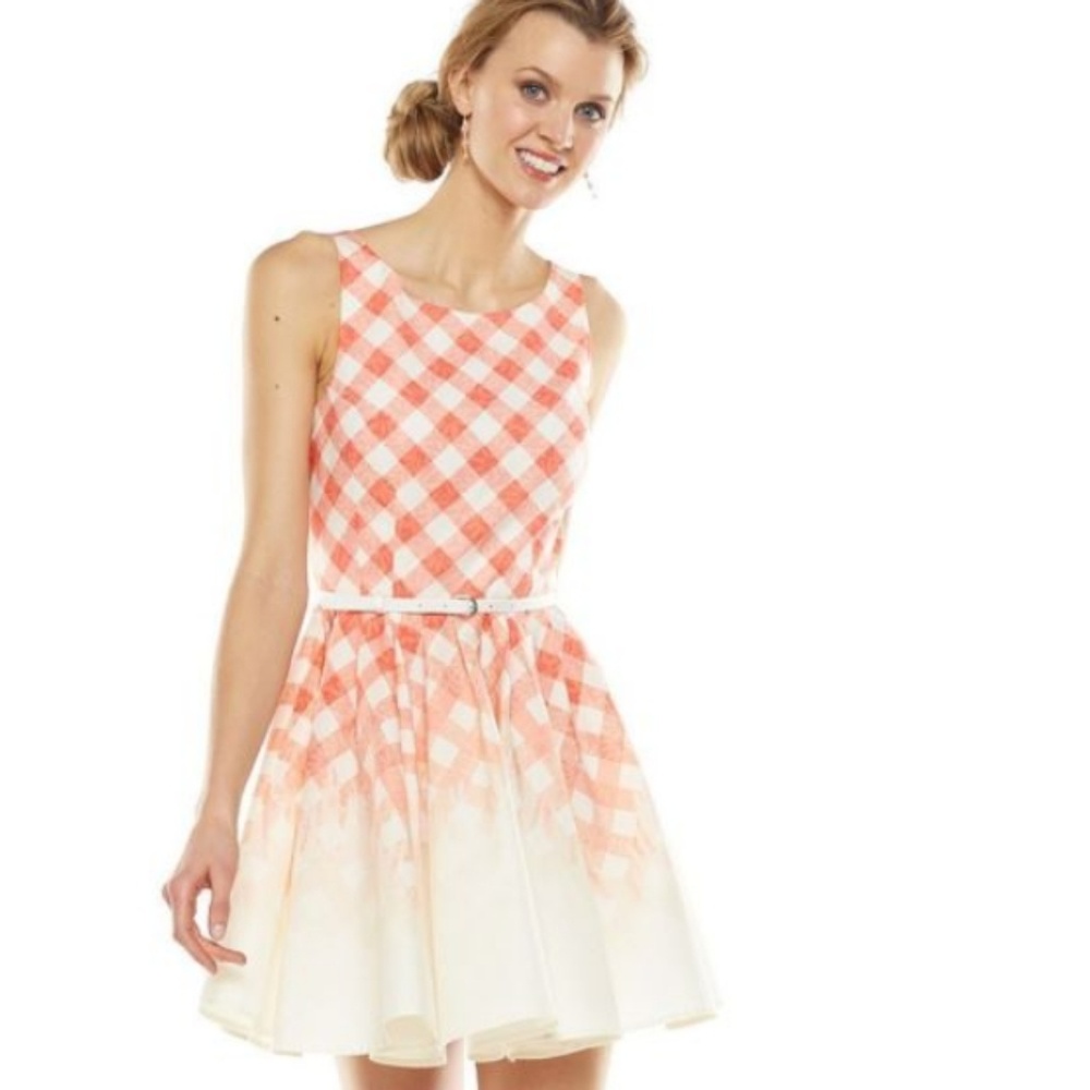 LC Lauren Conrad Gingham Ombre Summer Dress